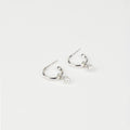 Organic hoops + pendant pearl
