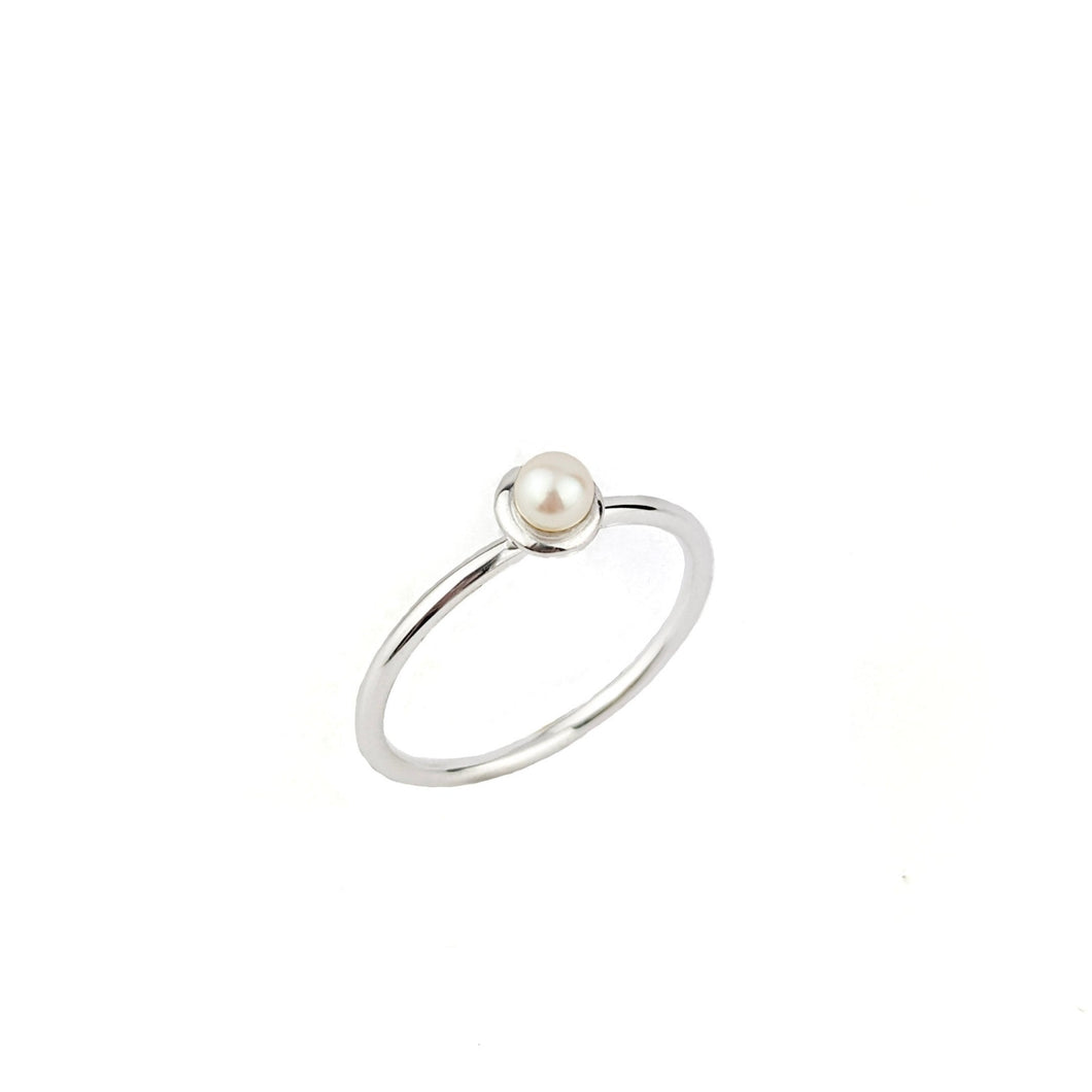 Bague perle goutte